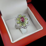 انگشتر نقره زنانه چندنگین اصل طرح فاخر شمین - Image 4