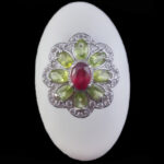 انگشتر نقره زنانه چندنگین اصل طرح فاخر شمین - Image 2