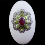 انگشتر نقره زنانه چندنگین اصل طرح فاخر شوکا - Image 2