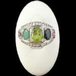 انگشتر نقره مردانه و زنانه چندنگین اصل طرح صفا - Image 3