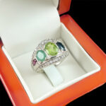 انگشتر نقره مردانه و زنانه چندنگین اصل طرح صفا - Image 2