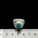 انگشتر نقره فیروزه نیشابوری فاخر دست ساز مردانه طرح ماکان - Image 3