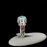 انگشتر نقره فیروزه نیشابوری دست ساز مردانه طرح نریمان - Image 5