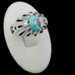 انگشتر نقره فیروزه نیشابوری دست ساز مردانه طرح نریمان