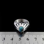 انگشتر نقره فیروزه نیشابوری دست ساز مردانه طرح نریمان - Image 2