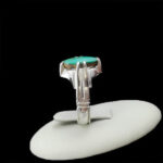 انگشتر نقره فیروزه نیشابوری دست ساز مردانه طرح مانی - Image 5