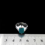 انگشتر نقره فیروزه نیشابوری دست ساز مردانه طرح مهرگان - Image 3