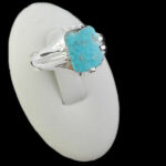 انگشتر نقره فیروزه نیشابوری دست ساز مردانه طرح مهرگان