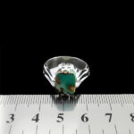 انگشتر نقره فیروزه نیشابوری دست ساز مردانه طرح نکیسا - Image 3