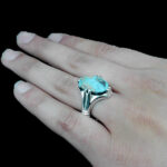 انگشتر نقره فیروزه نیشابوری دست ساز مردانه طرح کیاوش - Image 4