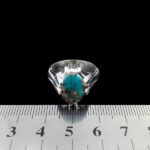 انگشتر نقره فیروزه نیشابوری دست ساز مردانه طرح کیان - Image 2