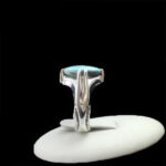 انگشتر نقره فیروزه نیشابوری دست ساز مردانه طرح مزدک - Image 5