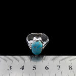 انگشتر نقره فیروزه نیشابوری دست ساز مردانه طرح مزدک - Image 2