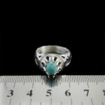 انگشتر نقره فیروزه نیشابوری فاخر دست ساز مردانه طرح مهبد - Image 2