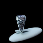 انگشتر آمیتیست نقره مردانه طرح زیبای اشجار - Image 4