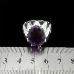 انگشتر آمیتیست الماس تراش نقره مردانه دست ساز فاخر طرح هوتن - Image 2