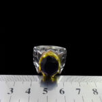 انگشتر آمیتیست الماس تراش نقره مردانه دست ساز فاخر طرح هوشیار - Image 3