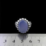 انگشتر عقیق کبود یمنی نقره مردانه طرح سیاه قلم یوسف - Image 2