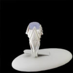 انگشتر عقیق کبود یمنی نقره مردانه دست ساز فاخر طرح گشتاسب - Image 5