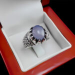 انگشتر عقیق کبود یمنی نقره مردانه طرح مهرزاد - Image 3