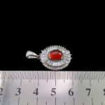 گردنبند عقیق سرخ یمنی نقره زنانه طرح ساریه ۲ - Image 3