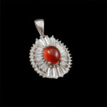 گردنبند عقیق سرخ یمنی نقره زنانه طرح ساریه ۲ - Image 4