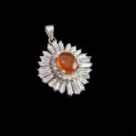 گردنبند عقیق سرخ یمنی نقره زنانه طرح شوکت - Image 4