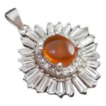 گردنبند عقیق سرخ یمنی نقره زنانه طرح شوکت