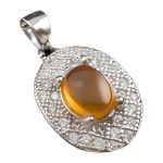 گردنبند عقیق سرخ یمنی نقره زنانه طرح رئوفه