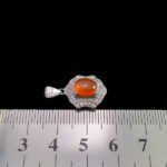 گردنبند عقیق سرخ یمنی نقره زنانه طرح شورانگیز - Image 3