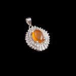 گردنبند عقیق سرخ یمنی نقره زنانه طرح سلینا - Image 4