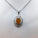 گردنبند عقیق سرخ یمنی نقره زنانه طرح سعاده - Image 2