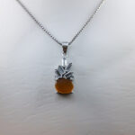 گردنبند عقیق سرخ یمنی نقره زنانه طرح سرمه - Image 3