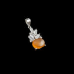 گردنبند عقیق سرخ یمنی نقره زنانه طرح سرمه