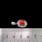 گردنبند عقیق سرخ یمنی نقره زنانه طرح سروین - Image 2