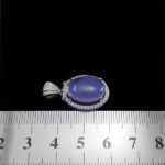 گردنبند عقیق کبود یمنی نقره زنانه طرح شیده - Image 2