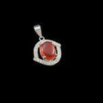 گردنبند عقیق سرخ یمنی نقره زنانه طرح شهناز