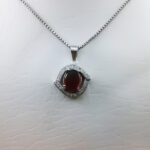 گردنبند عقیق سرخ یمنی نقره زنانه طرح شهناز - Image 2