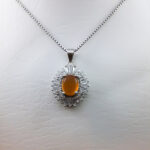 گردنبند عقیق سرخ یمنی نقره زنانه طرح شهلا - Image 2