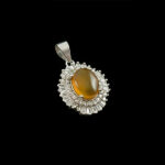 گردنبند عقیق سرخ یمنی نقره زنانه طرح شهلا