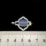 گردنبند عقیق کبود یمنی نقره زنانه طرح دیارا - Image 2