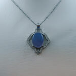 گردنبند عقیق کبود یمنی نقره زنانه طرح دیارا - Image 3