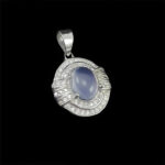 گردنبند عقیق کبود یمنی نقره زنانه طرح صاحبه - Image 4