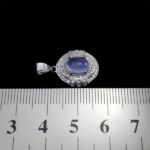 گردنبند عقیق کبود یمنی نقره زنانه طرح صاحبه - Image 2