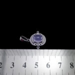 گردنبند عقیق کبود یمنی نقره زنانه طرح صائبه - Image 2