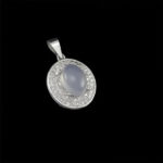 گردنبند عقیق کبود یمنی نقره زنانه طرح صائمه - Image 4