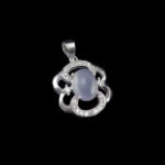 گردنبند عقیق کبود یمنی نقره زنانه طرح صباح - Image 4