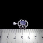 گردنبند عقیق کبود یمنی نقره زنانه طرح صباح - Image 2