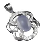 گردنبند عقیق کبود یمنی نقره زنانه طرح صباح