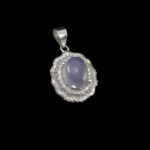 گردنبند عقیق کبود یمنی نقره زنانه طرح صبرا